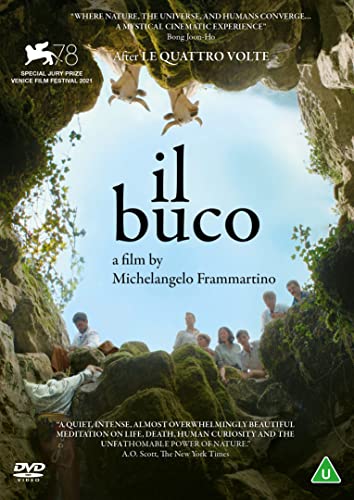 “Il Buco” DVD cover featuring a cave entrance and people looking down.