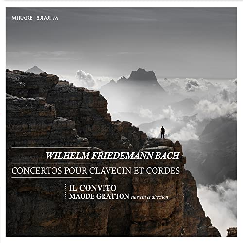 CD cover: mountains, a lone figure, and text naming Wilhelm Friedemann Bach.