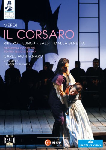 DVD cover for Verdi’s *Il Corsaro* opera, Teatro Regio di Parma.