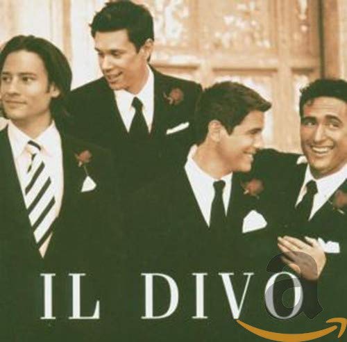 Il Divo album cover featuring four men in suits, with the band's name.
