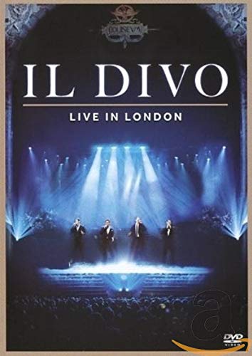 DVD cover for Il Divo's "Live In London" concert, showing four men onstage.