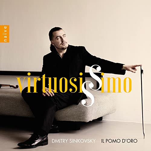 CD cover featuring Dmitry Sinkovsky in formal wear with violin and text.