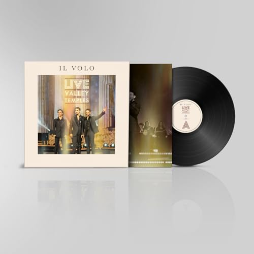 Il Volo vinyl record with album cover featuring three men in suits.