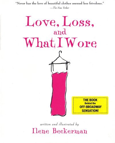 Book cover: "Love, Loss, and What I Wore" with a red dress illustration.