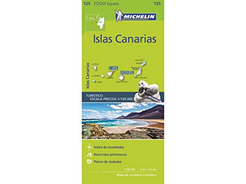 Michelin Zoom Map of the Canary Islands, showing coastal landscape.