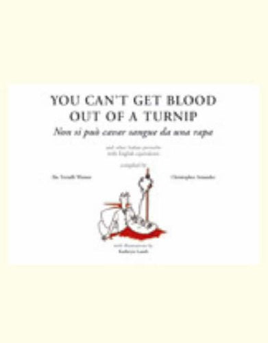 Book cover with text, a turnip illustration, and Italian/English proverbs.