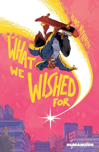 Book cover: a person mid-air skateboarding over a cityscape.