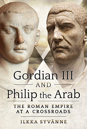 Book cover featuring marble busts of two Roman emperors, Gordian III and Philip the Arab.
