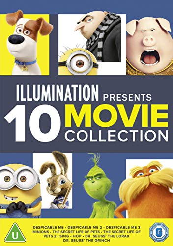 "Blue DVD cover featuring cartoon characters from various animated movies, with title text."