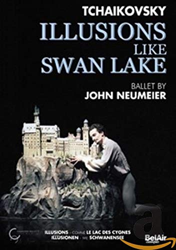 DVD cover for "Illusions Like Swan Lake" ballet, featuring a castle and dancer.