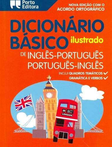 Children’s illustrated English-Portuguese dictionary cover with London landmarks.