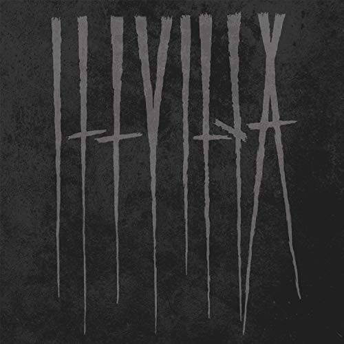 Dark album cover with the band name "Illvilja" in stylized, vertical lettering.