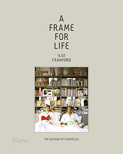 Book cover titled A Frame for Life showing a couple in bed before bookshelves.