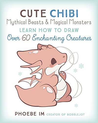Book cover featuring a cute, chibi-style pink dragon and drawing tutorial text.