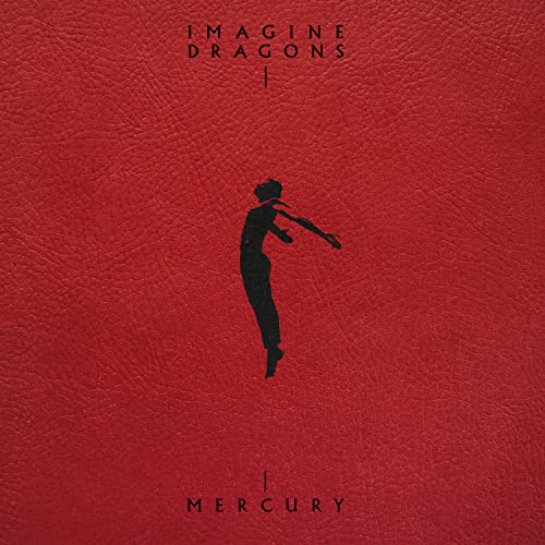 Imagine Dragons Mercury album cover featuring a black silhouette of a person on red leather.