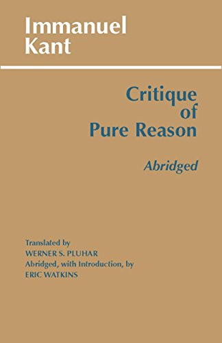Book cover: "Critique of Pure Reason, Abridged" by Immanuel Kant.