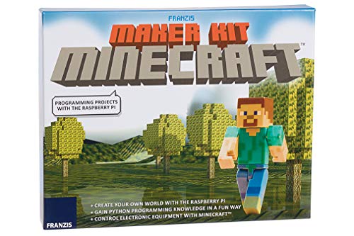 Minecraft Maker Kit box with a Steve character and pixelated landscape.