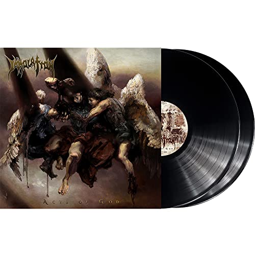 Immolation Acts of God vinyl record cover art featuring winged figures and two black discs.