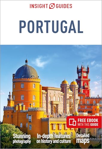Portugal travel guide cover featuring Pena Palace against a blue sky.