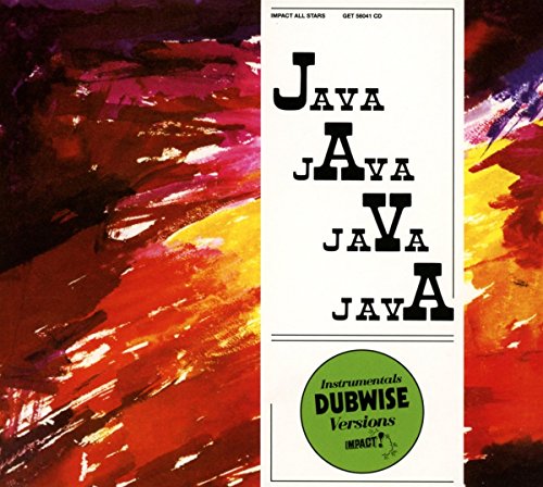 CD cover with stacked “JAVA” text on a red and white background.