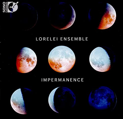 Cover art showing nine moon phases against a black background with text.