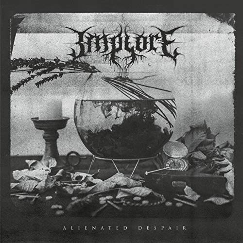 Black and white album cover with skull, candle, and fishbowl still life.