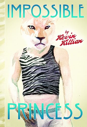 Book cover featuring a person with a lion’s head in a zebra-striped top.