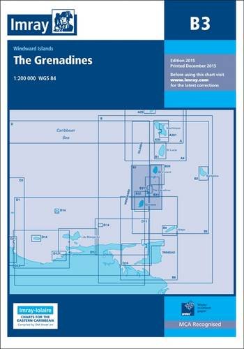 Nautical chart of the Grenadines, from St Vincent to Grenada.