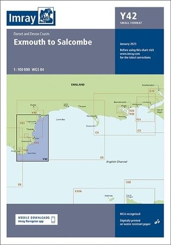 Nautical chart cover: Exmouth to Salcombe, January 2023, small format.