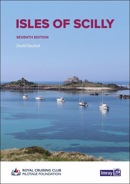 Book cover: Isles of Scilly, showing boats and rocky coastline.