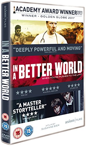 DVD cover for “In A Better World” featuring two men and a boy.