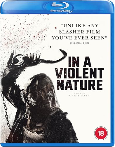 Blu-ray cover art featuring a masked killer holding a hook with blood splatters.