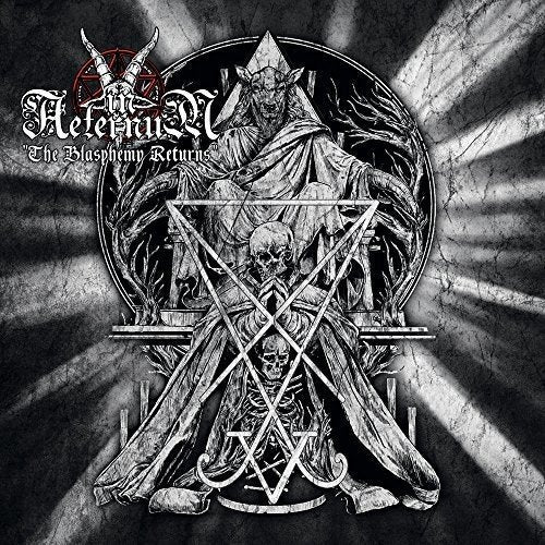 Black and white album cover with dark, gothic illustration of robed figure and skulls.