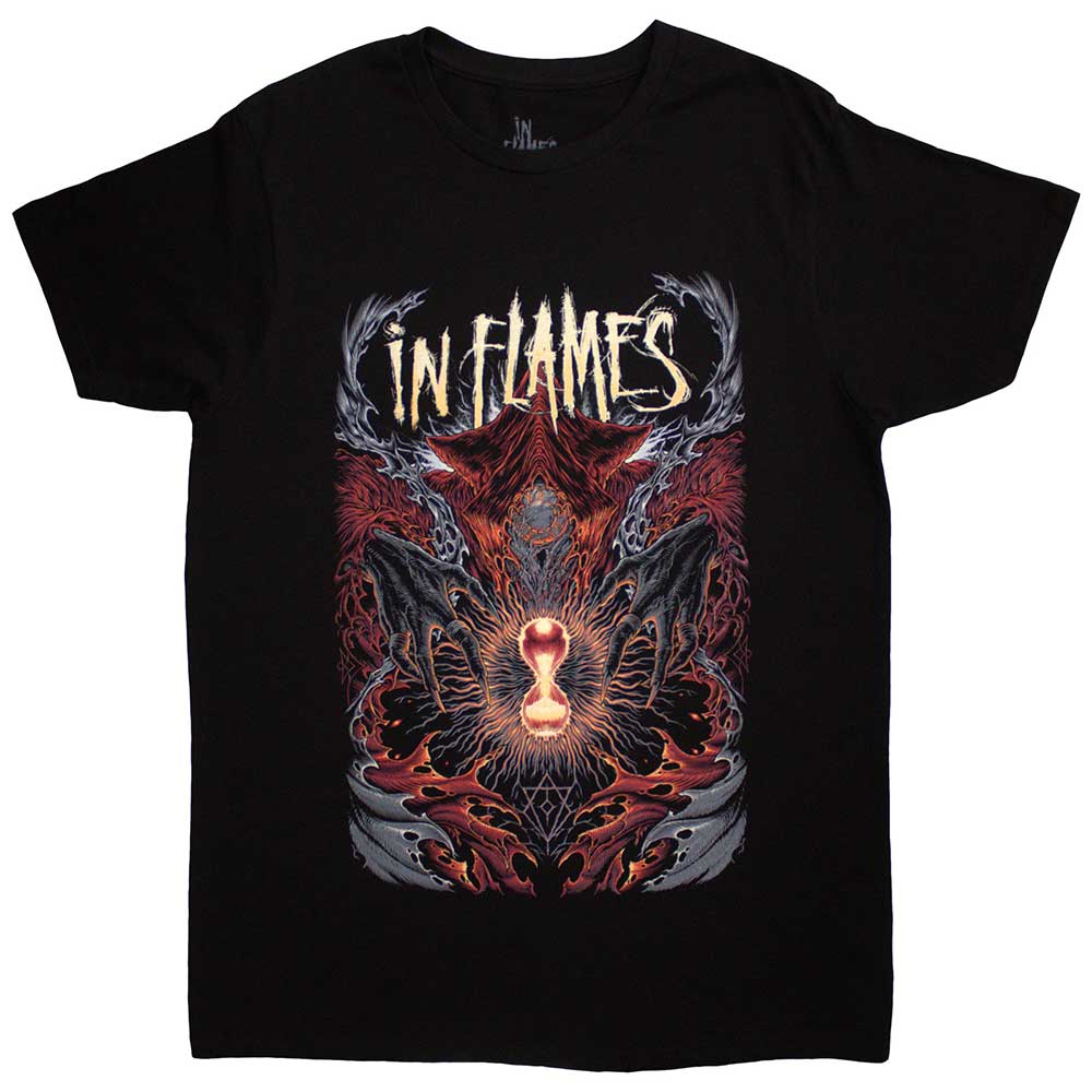 Black unisex t-shirt featuring In Flames Ghost In My Head graphic art.
