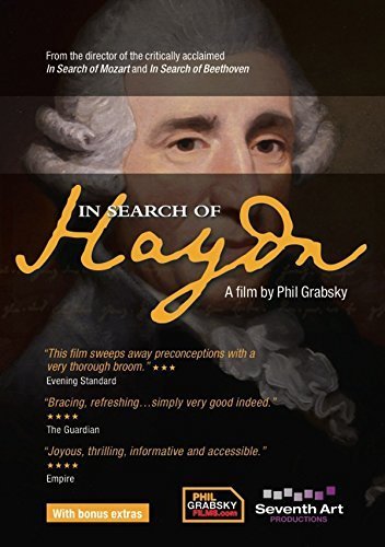 DVD cover for "In Search of Haydn" with a portrait of Joseph Haydn.