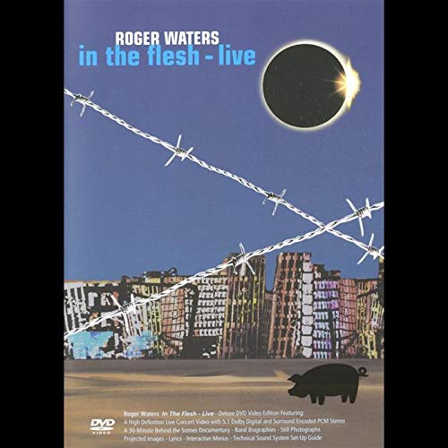 DVD cover for Roger Waters’ “In The Flesh - Live” with eclipse and barbed wire.