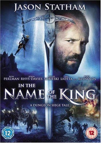 In The Name of the King" DVD cover featuring Jason Statham and a sword.