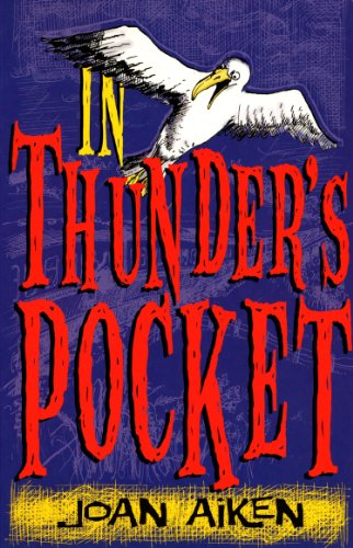 Book cover: "In Thunder's Pocket" with a sketched pelican and red text.