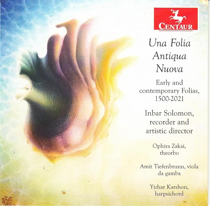 CD cover for "Una Folia Antiqua Nu" featuring abstract gold leaf imagery.