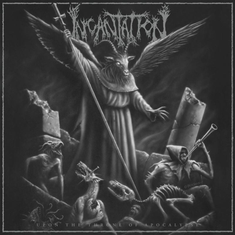 Dark album cover featuring a demonic figure and skeletal remains.