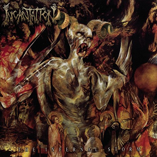 CD cover: demonic figure screaming amidst swirling chaos and flames.