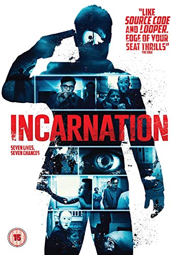 Incarnation" DVD cover featuring a man pointing a gun, and fragmented faces.