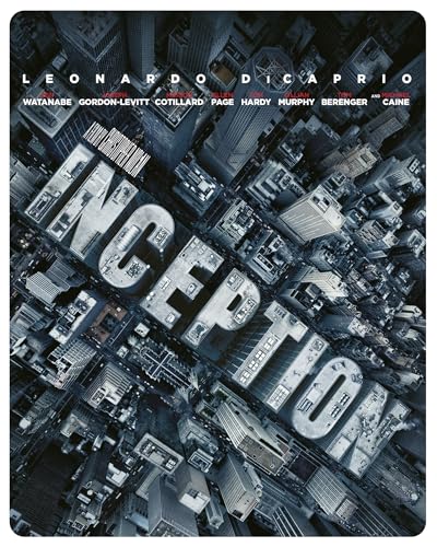 Blu-ray cover for “Inception” featuring a collapsing city landscape.