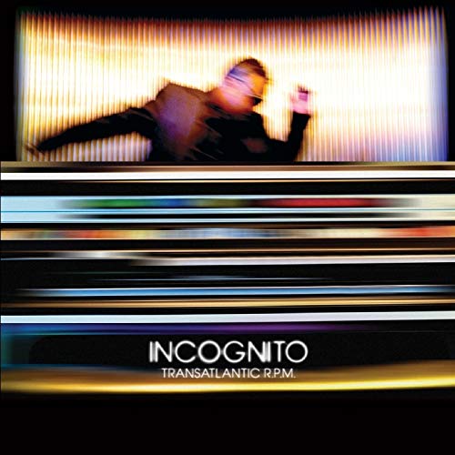 CD cover: blurred figure in front of colorful striped lines, text “Incognito”.