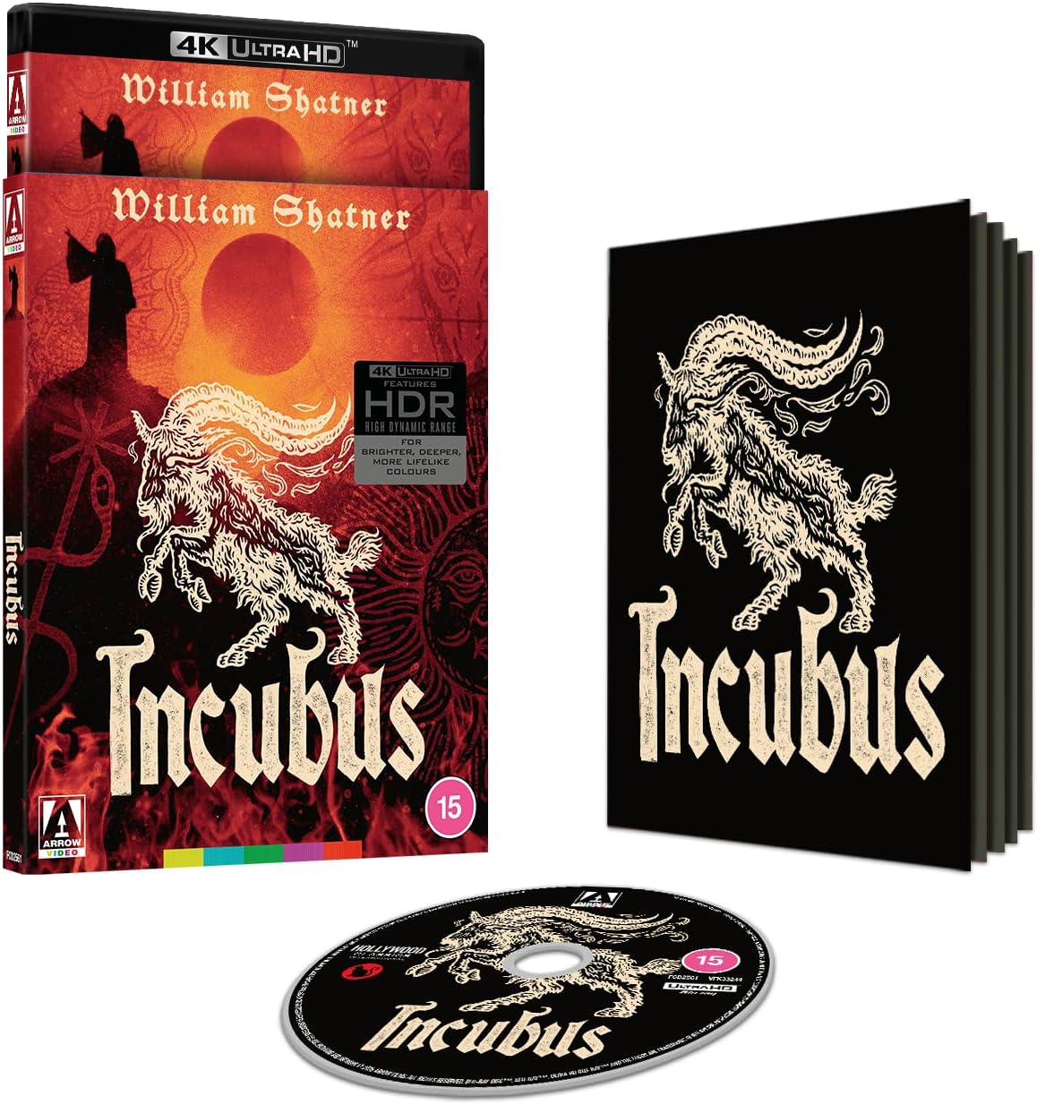 Incubus" Blu-ray packaging featuring a dragon and William Shatner's face.
