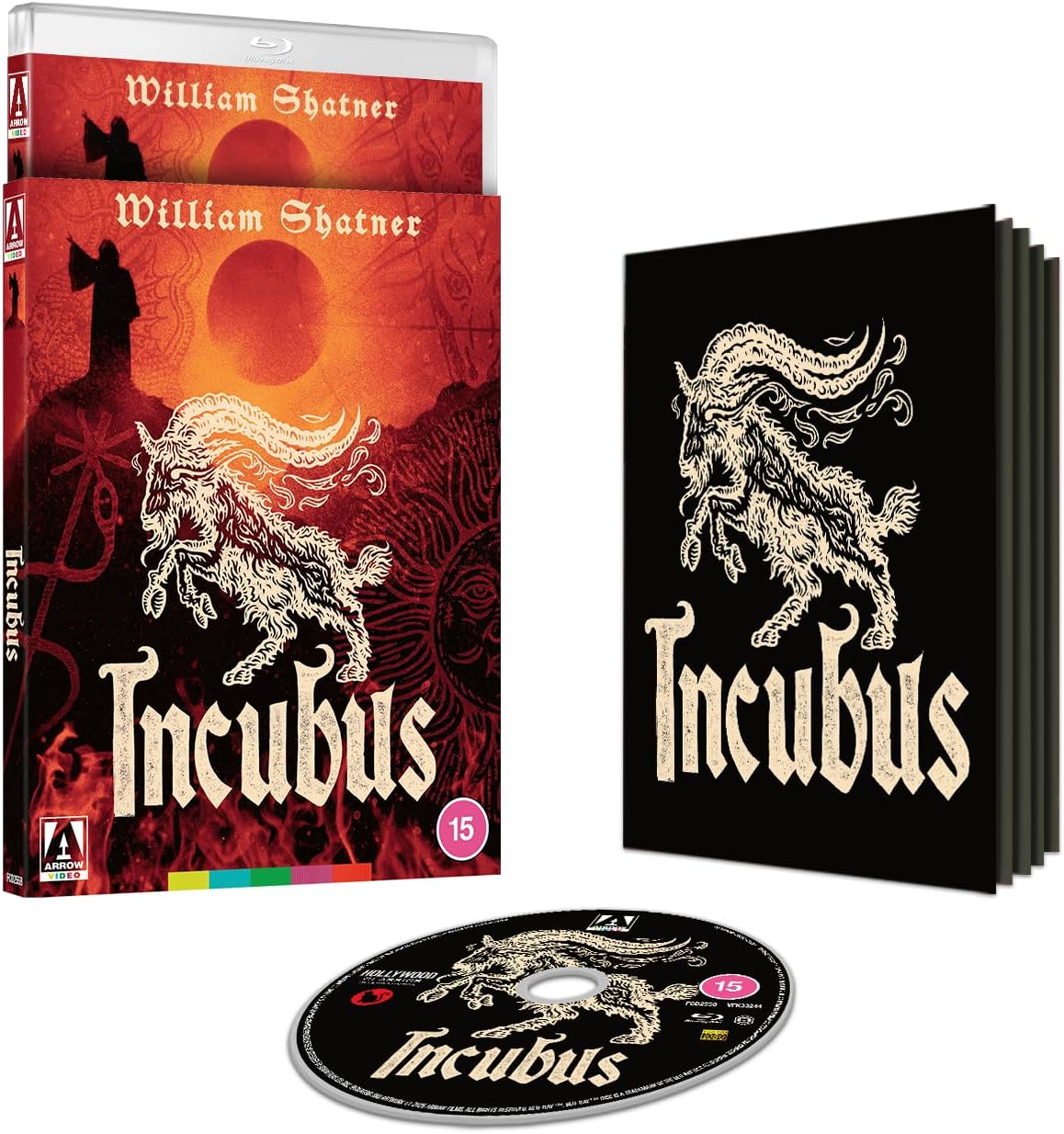 Incubus" Blu-ray case, disc, and slipcover featuring a demonic creature illustration.