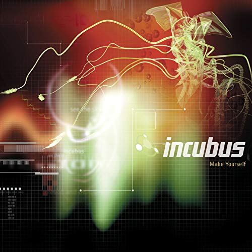 Incubus album "Make Yourself" CD cover with abstract, glowing lines.
