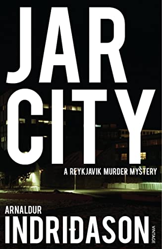 Book cover for Jar City by Arnaldur Indriðason featuring a dark, night-time city scene.