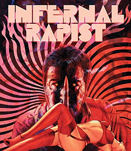 Blu-ray cover for "Infernal Rapist" featuring a man and a woman’s legs.
