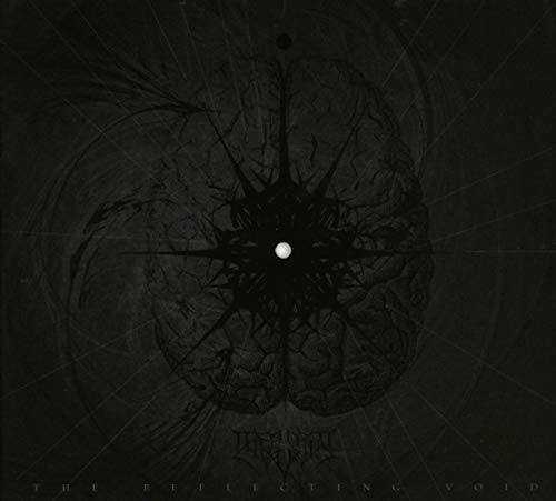 Dark album cover with a brain-like shape and glowing center.